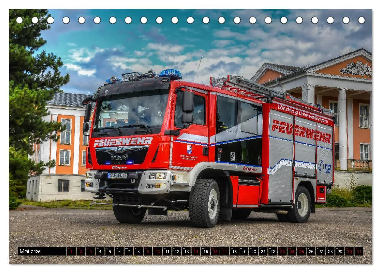 Bild: 9783457625750 | Feuerwehrfahrzeuge (Tischkalender 2026 DIN A5 quer), CALVENDO...