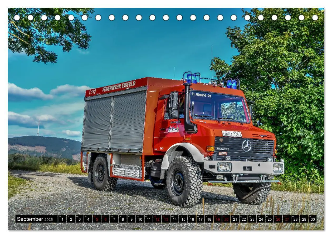 Bild: 9783457625750 | Feuerwehrfahrzeuge (Tischkalender 2026 DIN A5 quer), CALVENDO...