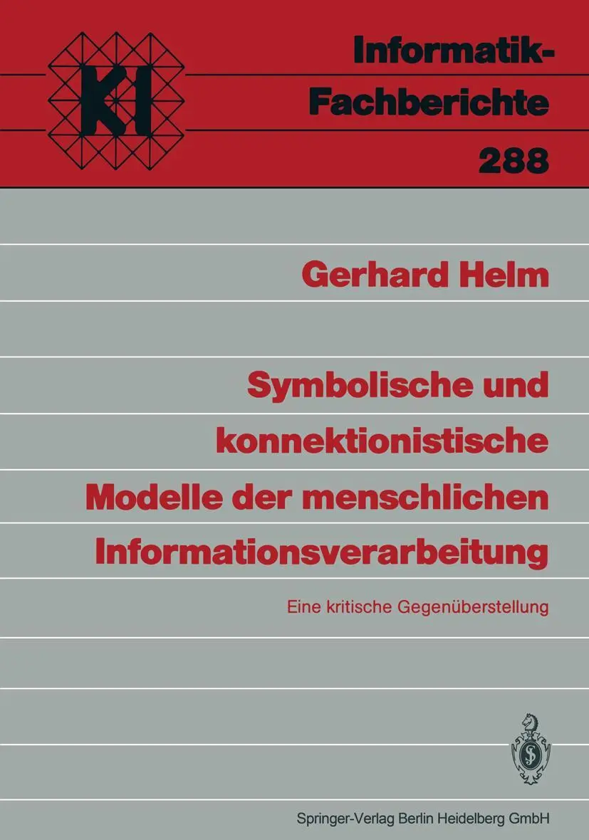 Cover: 9783540545750 | Symbolische und konnektionistische Modelle der menschlichen...