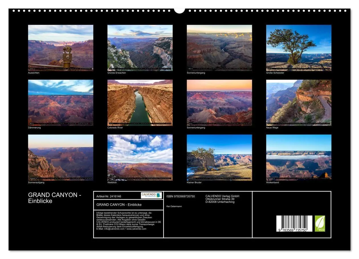 Bild: 9783569735750 | GRAND CANYON - Einblicke (hochwertiger Premium Wandkalender 2027...