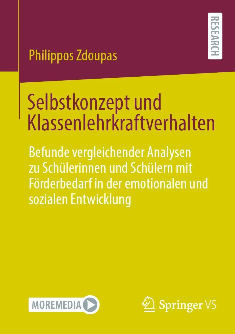 Cover: 9783658385750 | Selbstkonzept und Klassenlehrkraftverhalten | Philippos Zdoupas | Buch