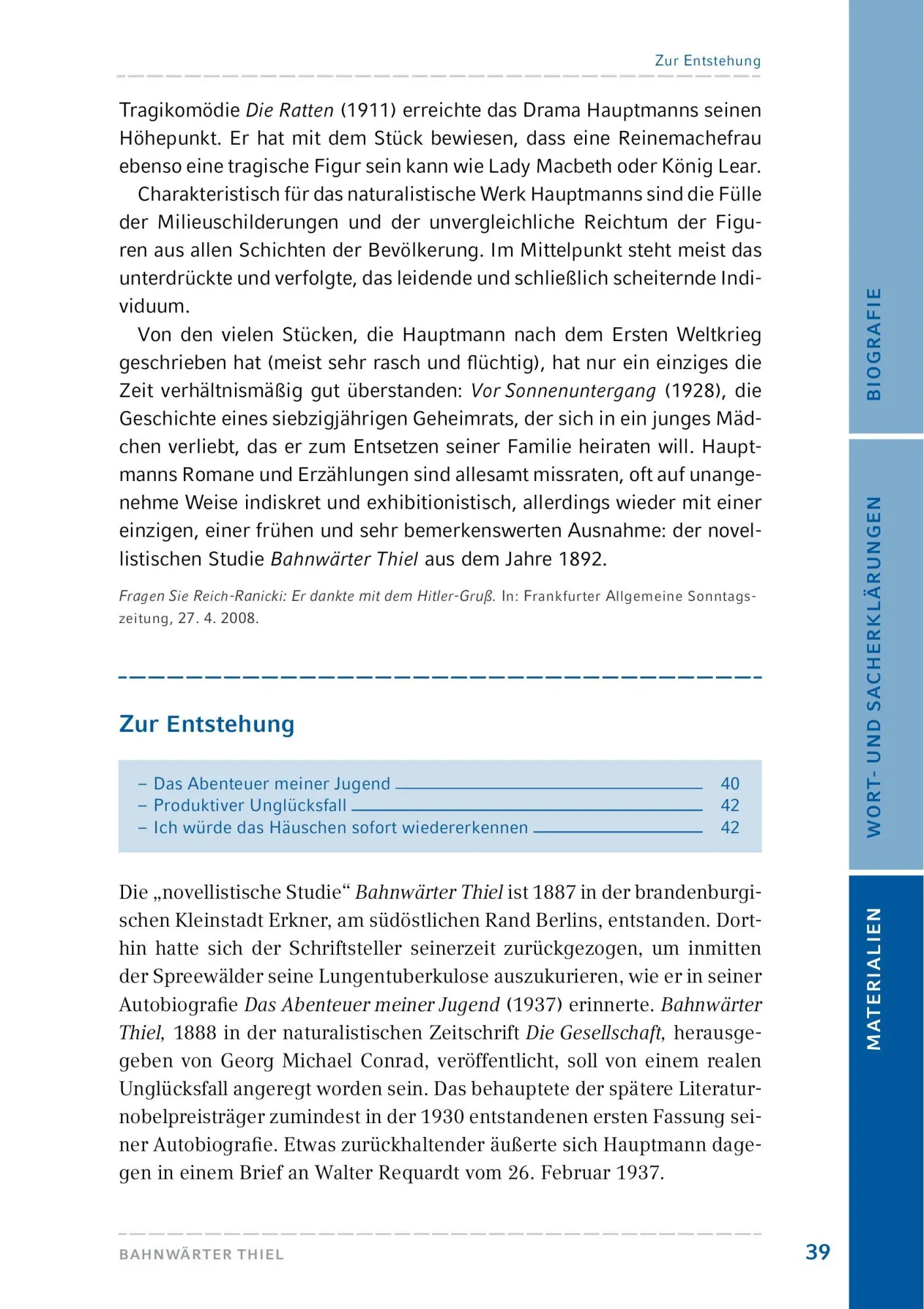 Bild: 9783804425750 | Bahnwärter Thiel (Textausgabe) | Gerhart Hauptmann | Taschenbuch