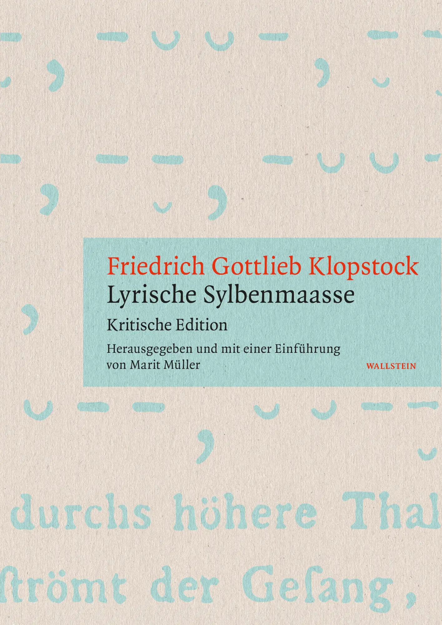 Cover: 9783835355750 | 'Lyrische Sylbenmaasse' | Kritische Edition | Klopstock | Taschenbuch