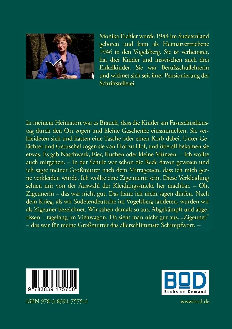 Rückseite: 9783839175750 | Als die Jahre endlos waren | Kindertage im Vogelsberg | Monika Eichler