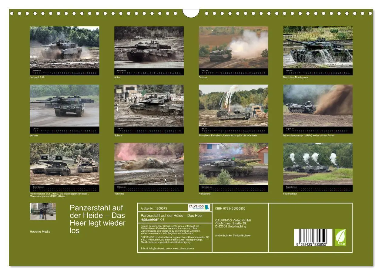 Bild: 9783435835850 | Panzerstahl auf der Heide - Das Heer legt wieder los (Wandkalender...