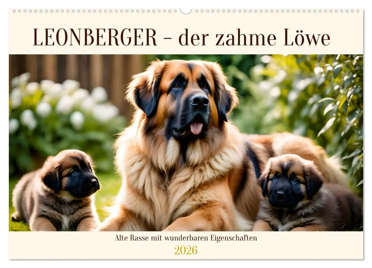 Cover: 9783457305850 | Leonberger - der zahme Löwe (Wandkalender 2026 DIN A2 quer),...
