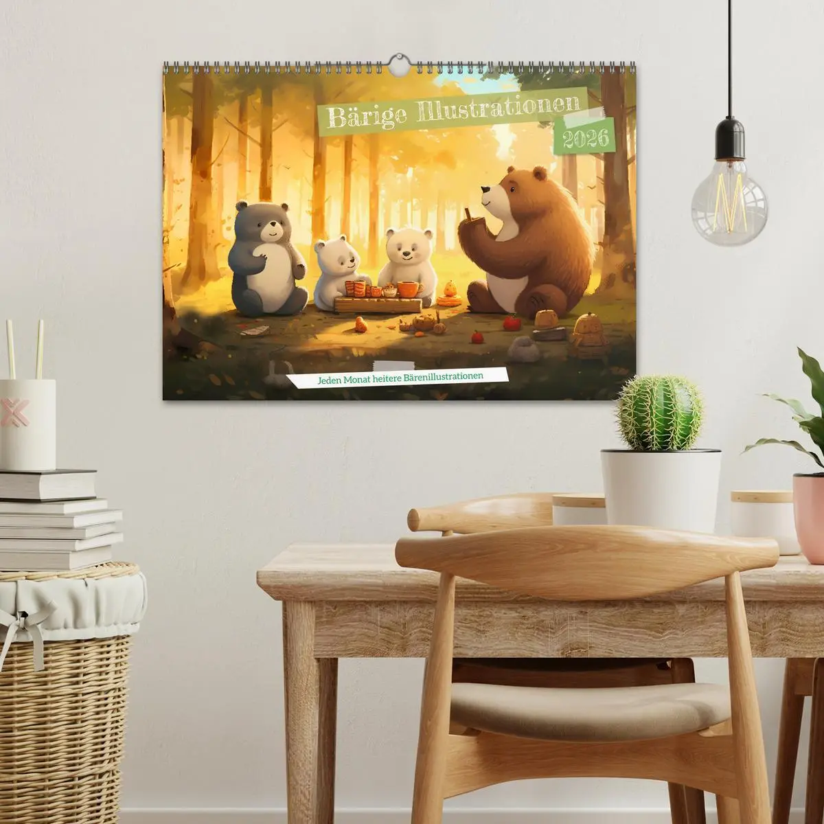 Bild: 9783457475850 | Bärige Illustrationen (Wandkalender 2026 DIN A3 quer), CALVENDO...
