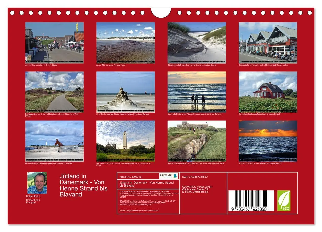 Bild: 9783457925850 | Jütland in Dänemark - Von Henne Strand bis Blavand (Wandkalender...