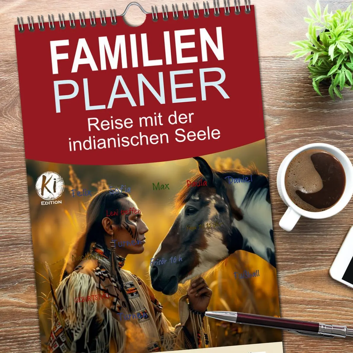 Bild: 9783516495850 | Familienplaner 2026 - Reise mit der indianischen Seele mit 5...