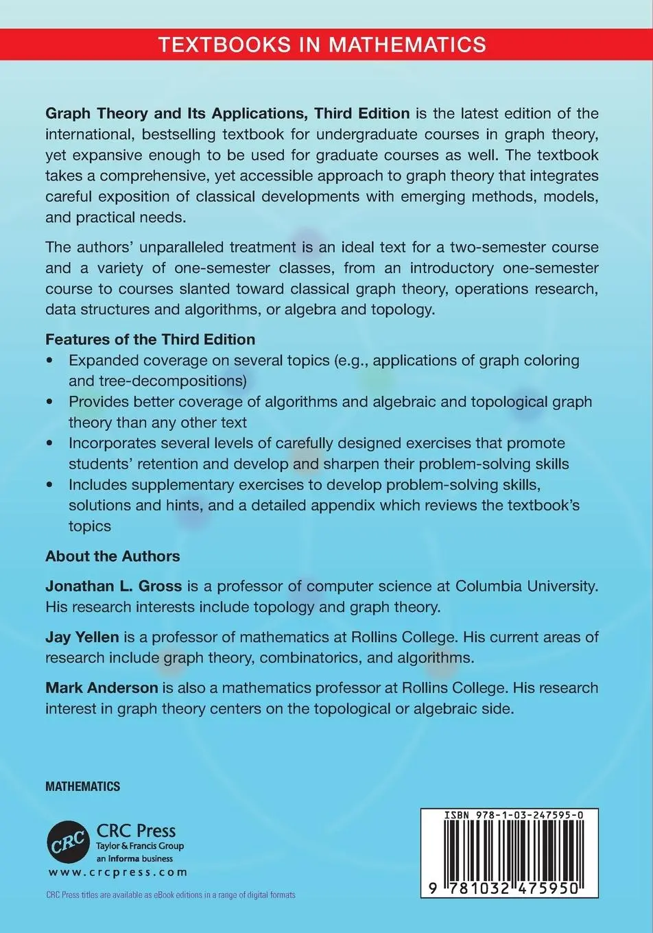 Rückseite: 9781032475950 | Graph Theory and Its Applications | Jonathan L Gross (u. a.) | Buch