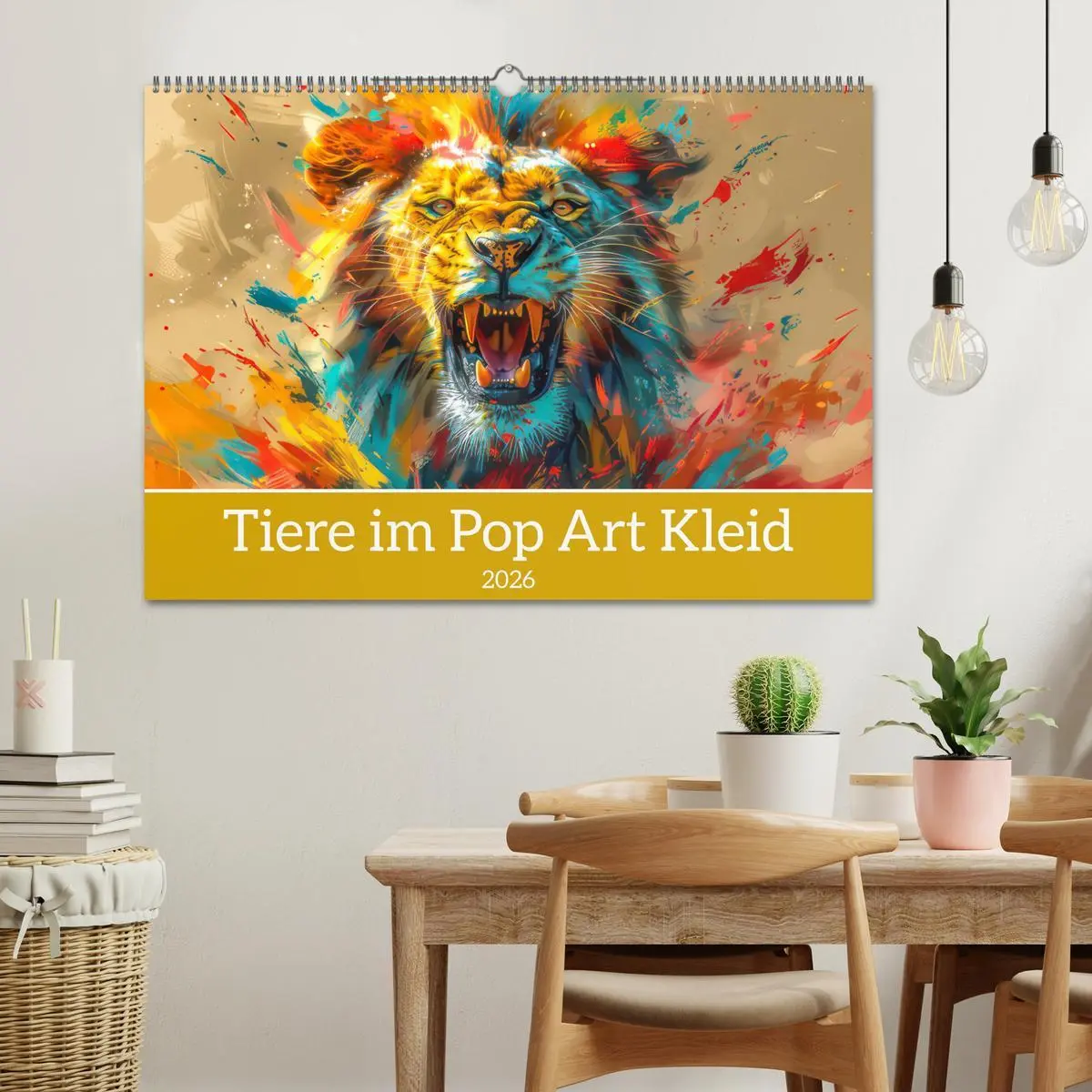 Bild: 9783457395950 | Tiere im Pop Art Kleid (Wandkalender 2026 DIN A2 quer), CALVENDO...