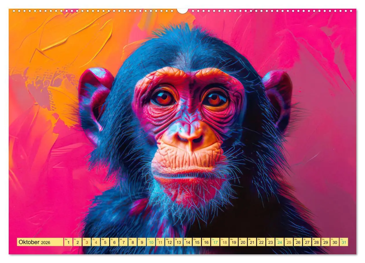 Bild: 9783457395950 | Tiere im Pop Art Kleid (Wandkalender 2026 DIN A2 quer), CALVENDO...