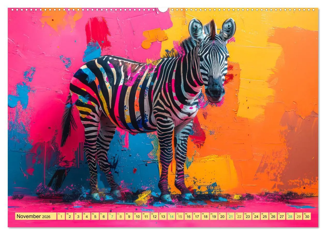 Bild: 9783457395950 | Tiere im Pop Art Kleid (Wandkalender 2026 DIN A2 quer), CALVENDO...