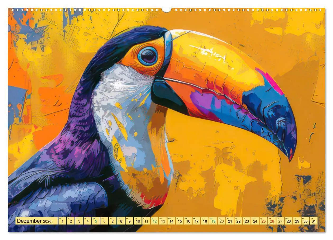 Bild: 9783457395950 | Tiere im Pop Art Kleid (Wandkalender 2026 DIN A2 quer), CALVENDO...