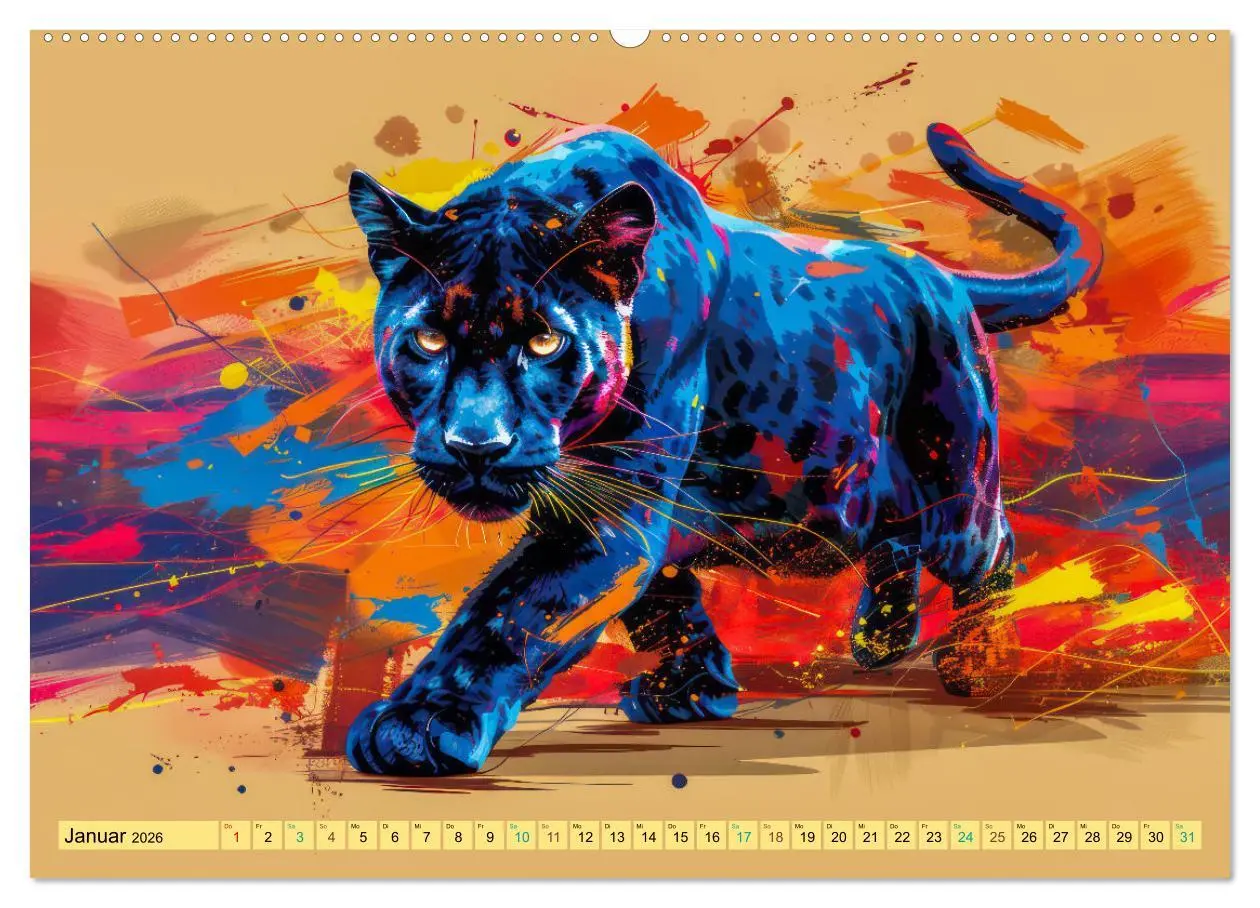 Bild: 9783457395950 | Tiere im Pop Art Kleid (Wandkalender 2026 DIN A2 quer), CALVENDO...