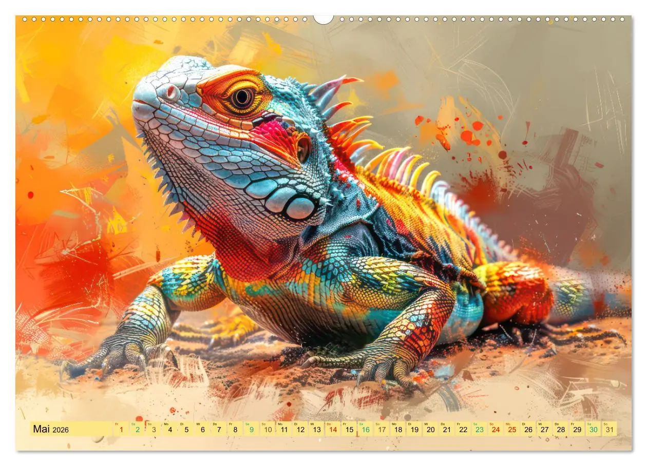 Bild: 9783457395950 | Tiere im Pop Art Kleid (Wandkalender 2026 DIN A2 quer), CALVENDO...