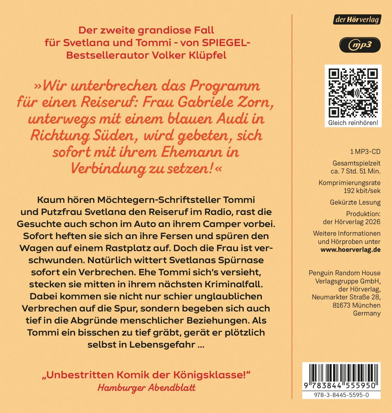Bild: 9783844555950 | Mord ist die beste Beseitigung | Volker Klüpfel | MP3 | 471 Min.