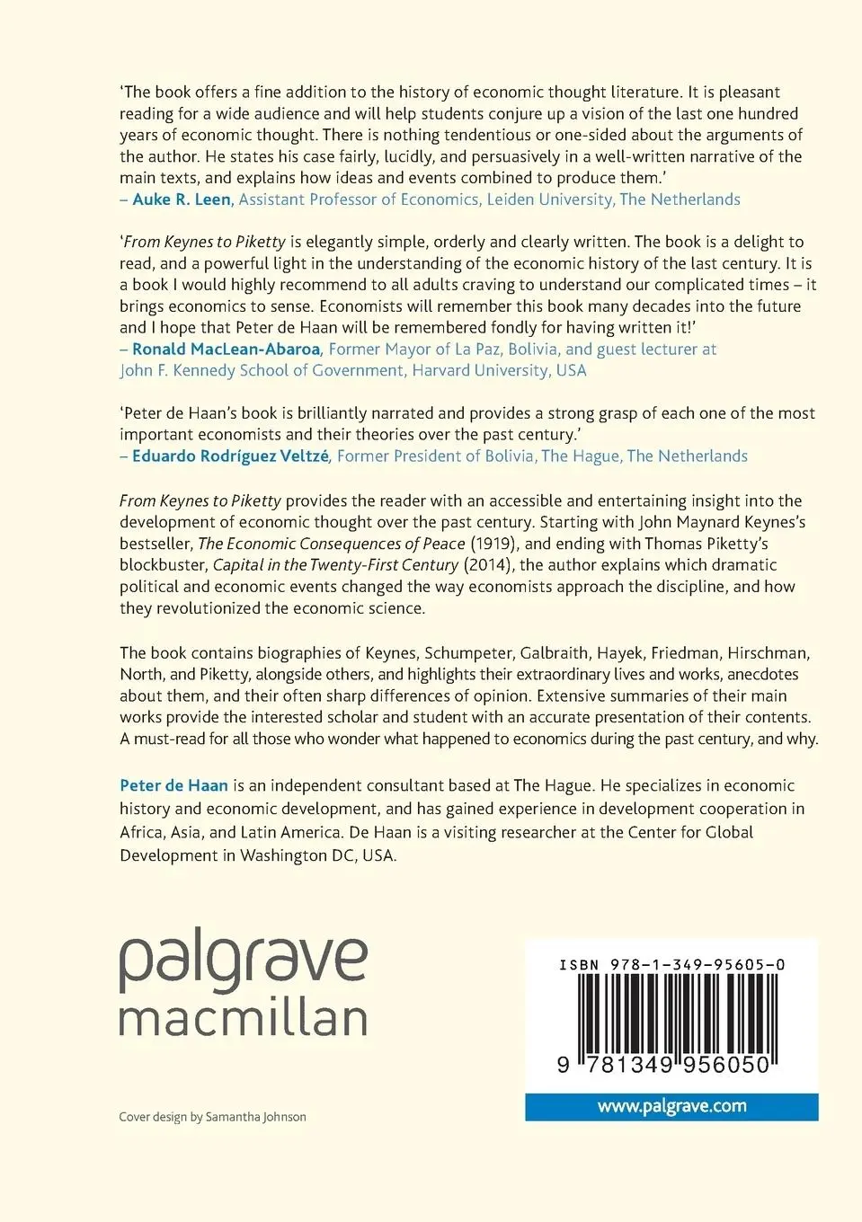 Rückseite: 9781349956050 | From Keynes to Piketty | The Century that Shook Up Economics | Haan