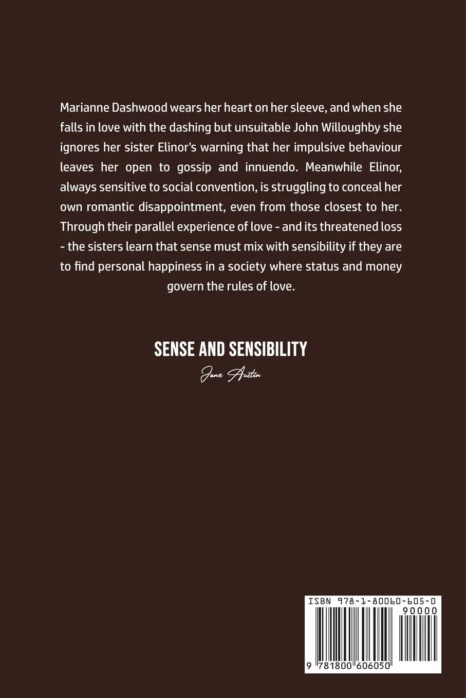 Rückseite: 9781800606050 | Sense and Sensibility | Jane Austin | Taschenbuch | Englisch | 2020