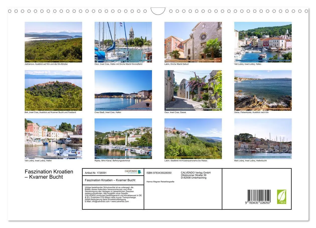 Bild: 9783435026050 | Faszination Kroatien - Kvarner Bucht (Wandkalender 2025 DIN A3...