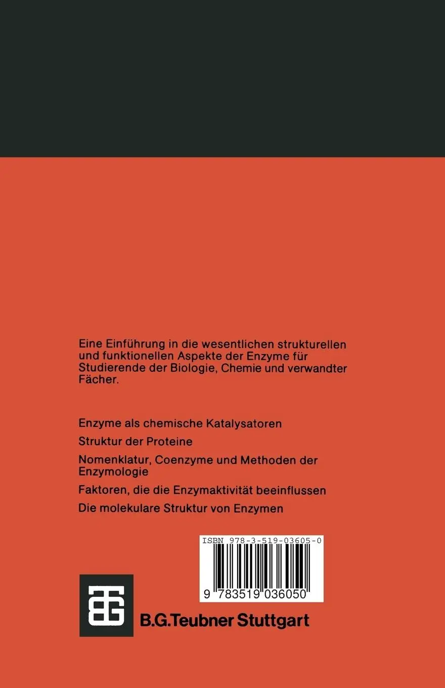 Rückseite: 9783519036050 | Struktur und Funktion von Enzymen | Colin Hayden Wynn | Taschenbuch