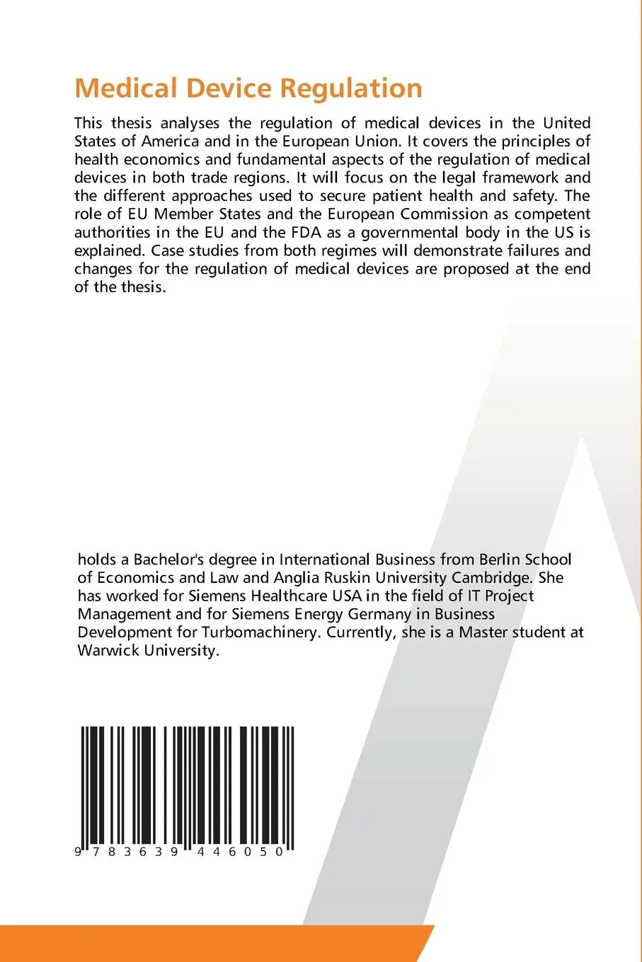 Rückseite: 9783639446050 | Medical Device Regulation | Ann-Marie Jahn | Taschenbuch | Paperback