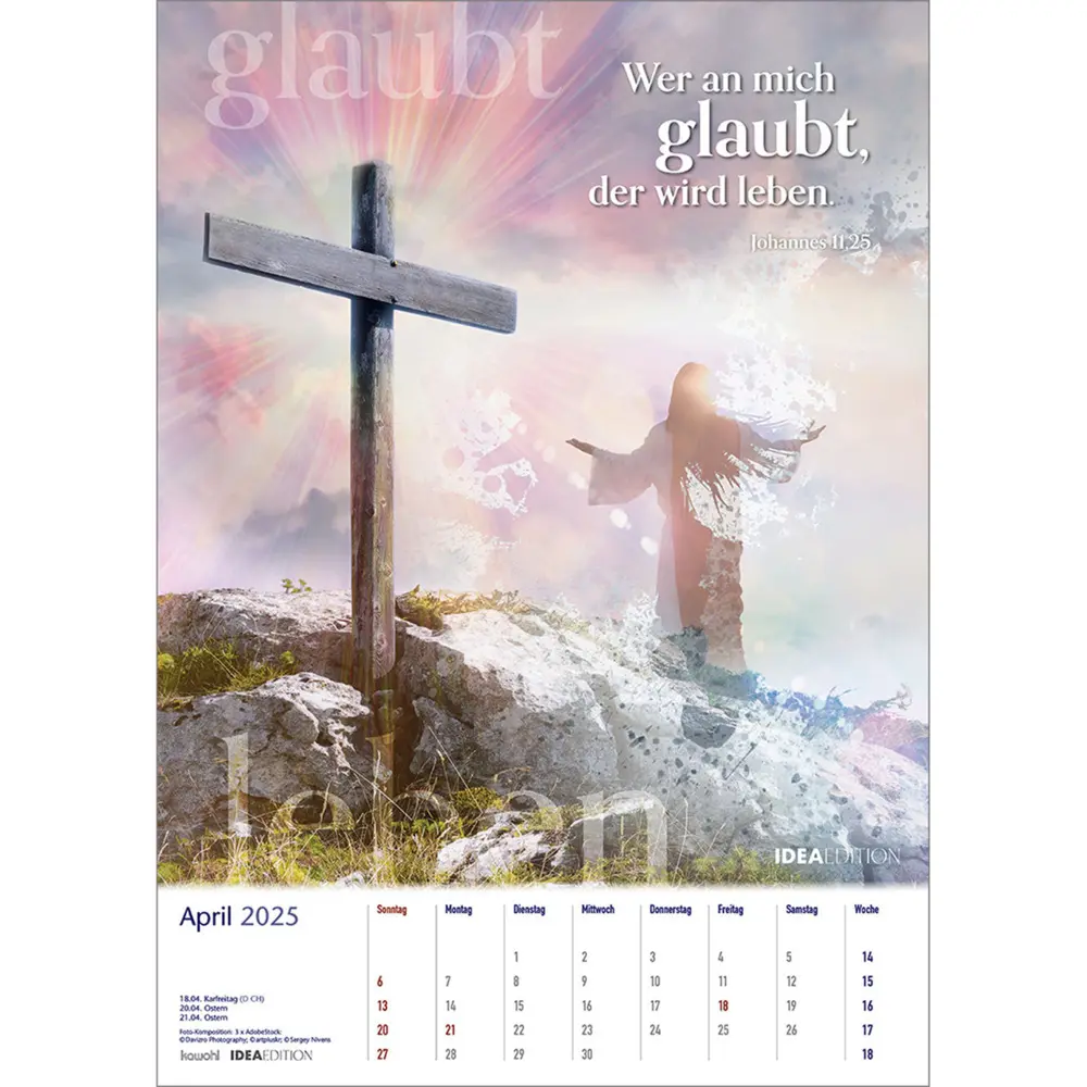 Bild: 9783754806050 | Auf seinem Weg 2025 | Foto-Kompositionen und Bibelworte | Kalender