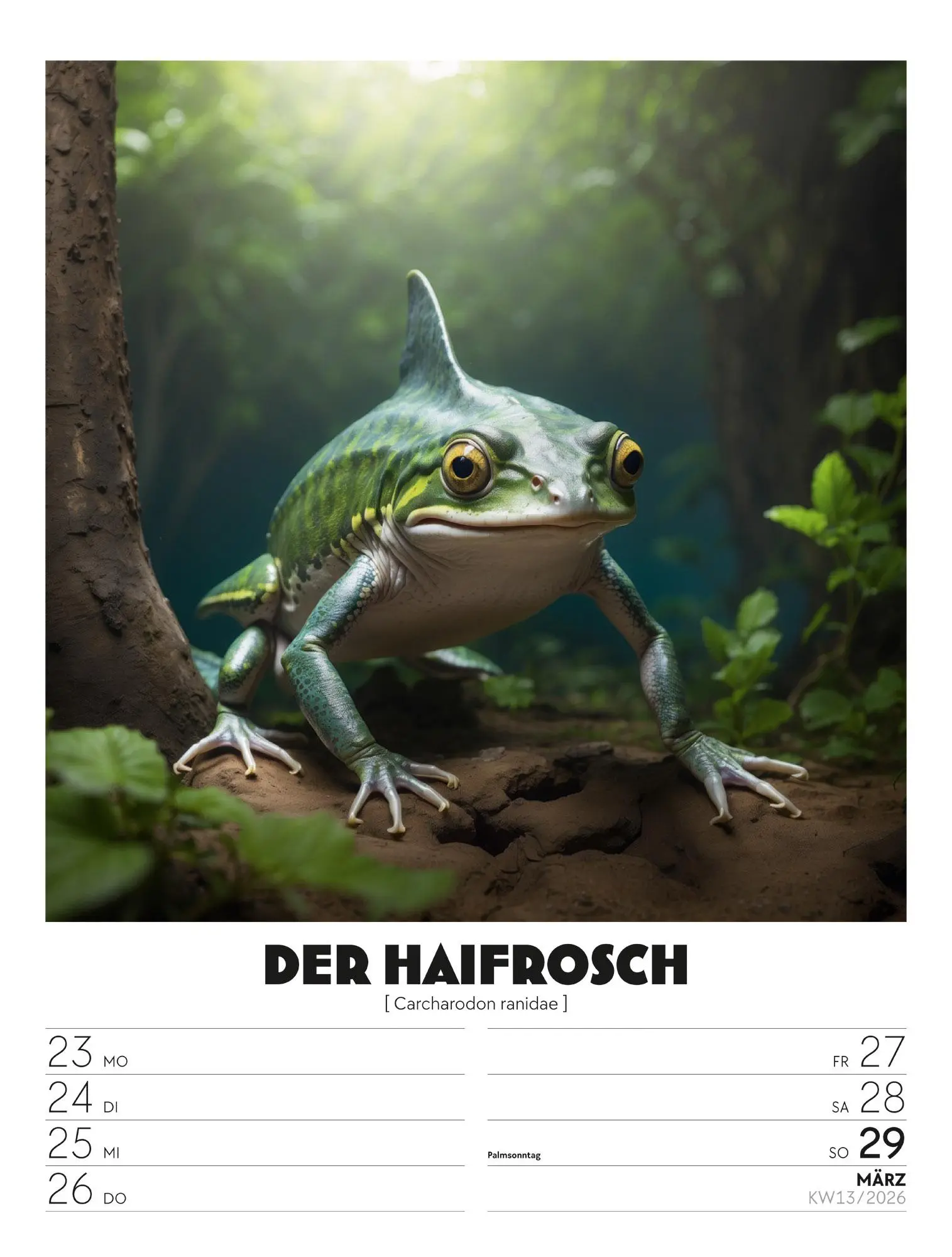 Bild: 9783838436050 | Verrücktes Tierleben - Wochenplaner mit KI-Bildern Kalender 2026