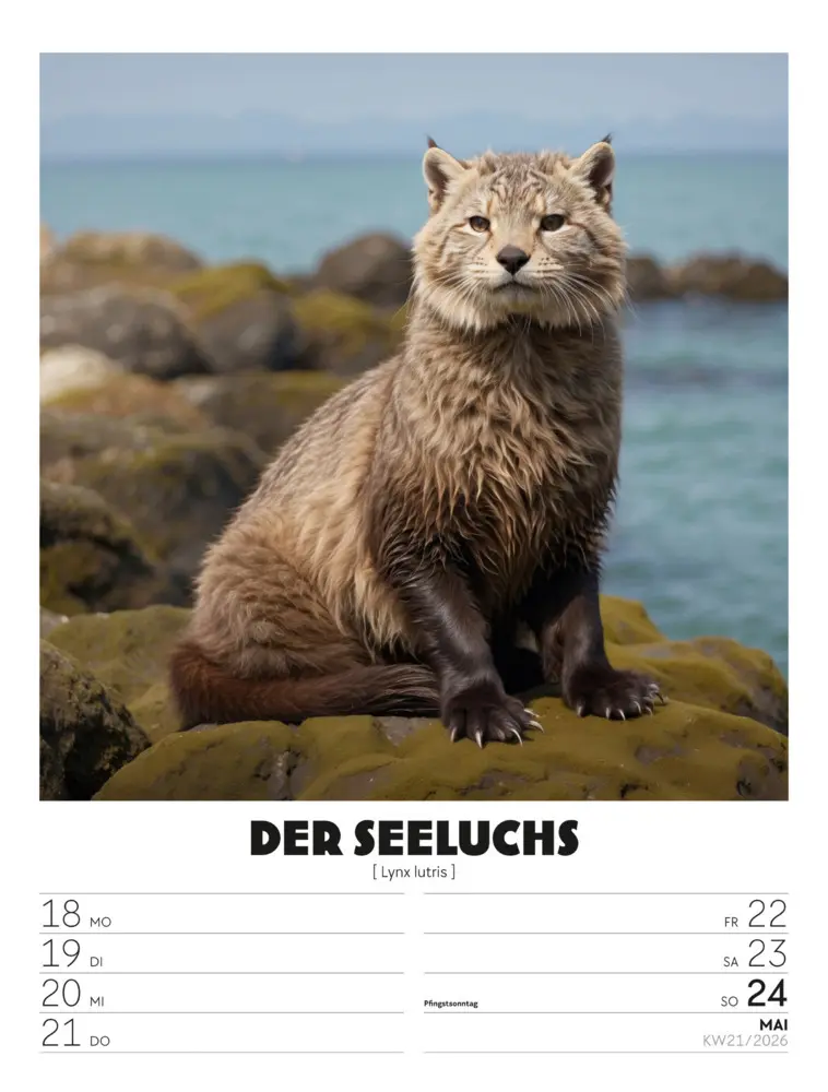Bild: 9783838436050 | Verrücktes Tierleben Wochenplaner mit KI-Bildern Kalender 2026 | GmbH