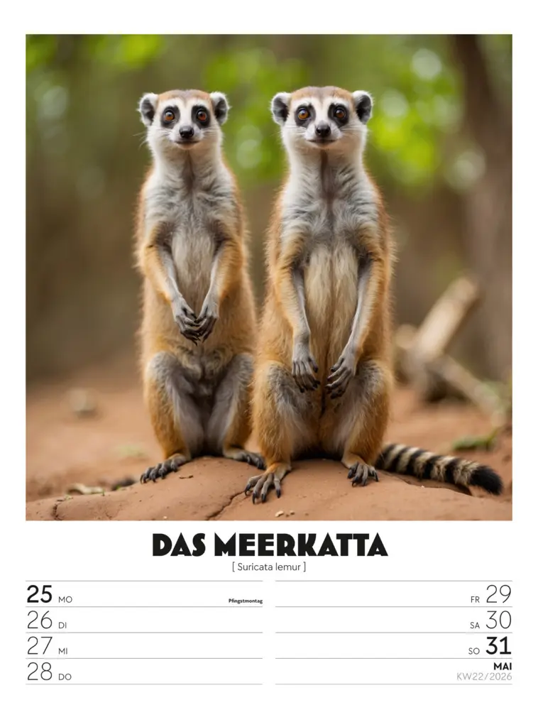 Bild: 9783838436050 | Verrücktes Tierleben Wochenplaner mit KI-Bildern Kalender 2026 | GmbH
