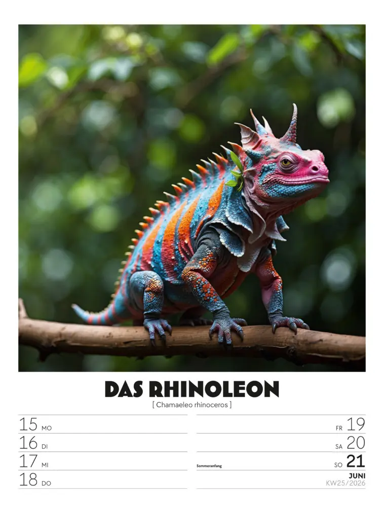 Bild: 9783838436050 | Verrücktes Tierleben Wochenplaner mit KI-Bildern Kalender 2026 | GmbH