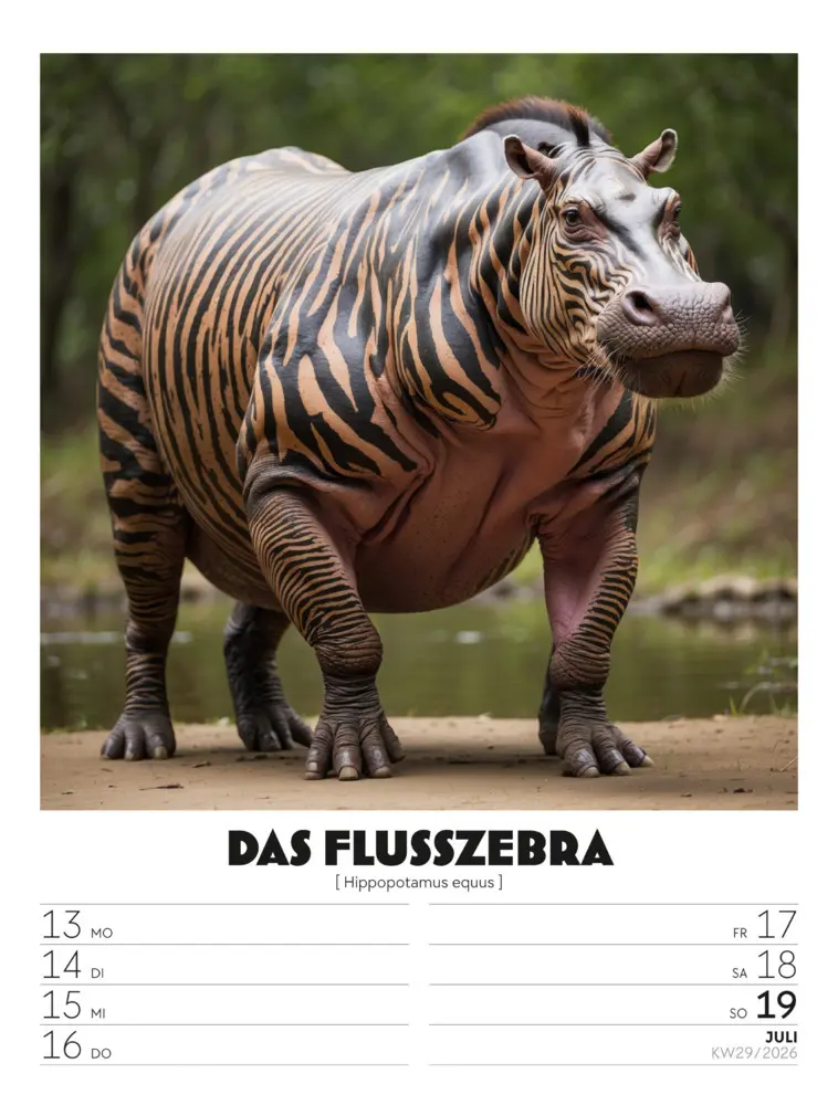 Bild: 9783838436050 | Verrücktes Tierleben Wochenplaner mit KI-Bildern Kalender 2026 | GmbH