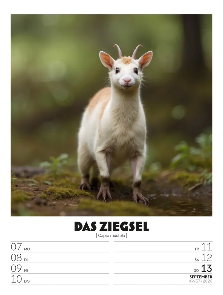 Bild: 9783838436050 | Verrücktes Tierleben Wochenplaner mit KI-Bildern Kalender 2026 | GmbH