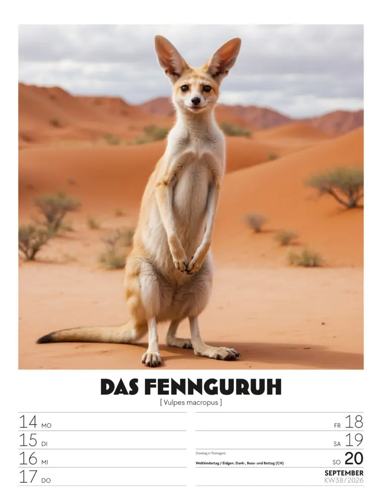 Bild: 9783838436050 | Verrücktes Tierleben Wochenplaner mit KI-Bildern Kalender 2026 | GmbH