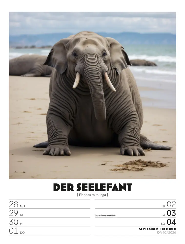 Bild: 9783838436050 | Verrücktes Tierleben Wochenplaner mit KI-Bildern Kalender 2026 | GmbH