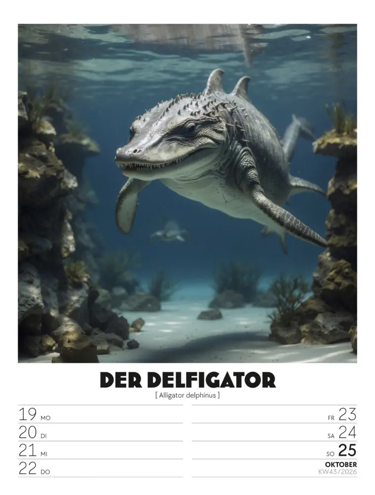 Bild: 9783838436050 | Verrücktes Tierleben Wochenplaner mit KI-Bildern Kalender 2026 | GmbH