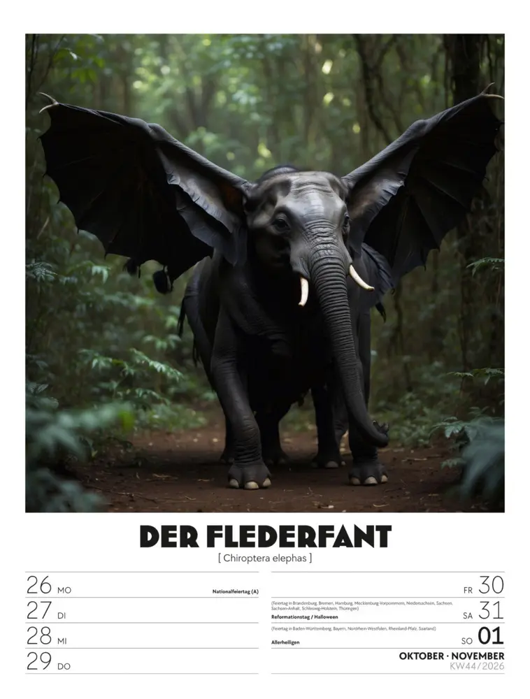 Bild: 9783838436050 | Verrücktes Tierleben Wochenplaner mit KI-Bildern Kalender 2026 | GmbH