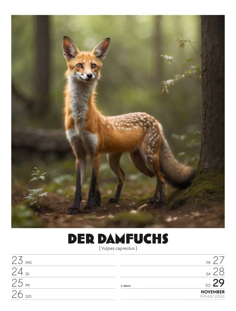Bild: 9783838436050 | Verrücktes Tierleben Wochenplaner mit KI-Bildern Kalender 2026 | GmbH