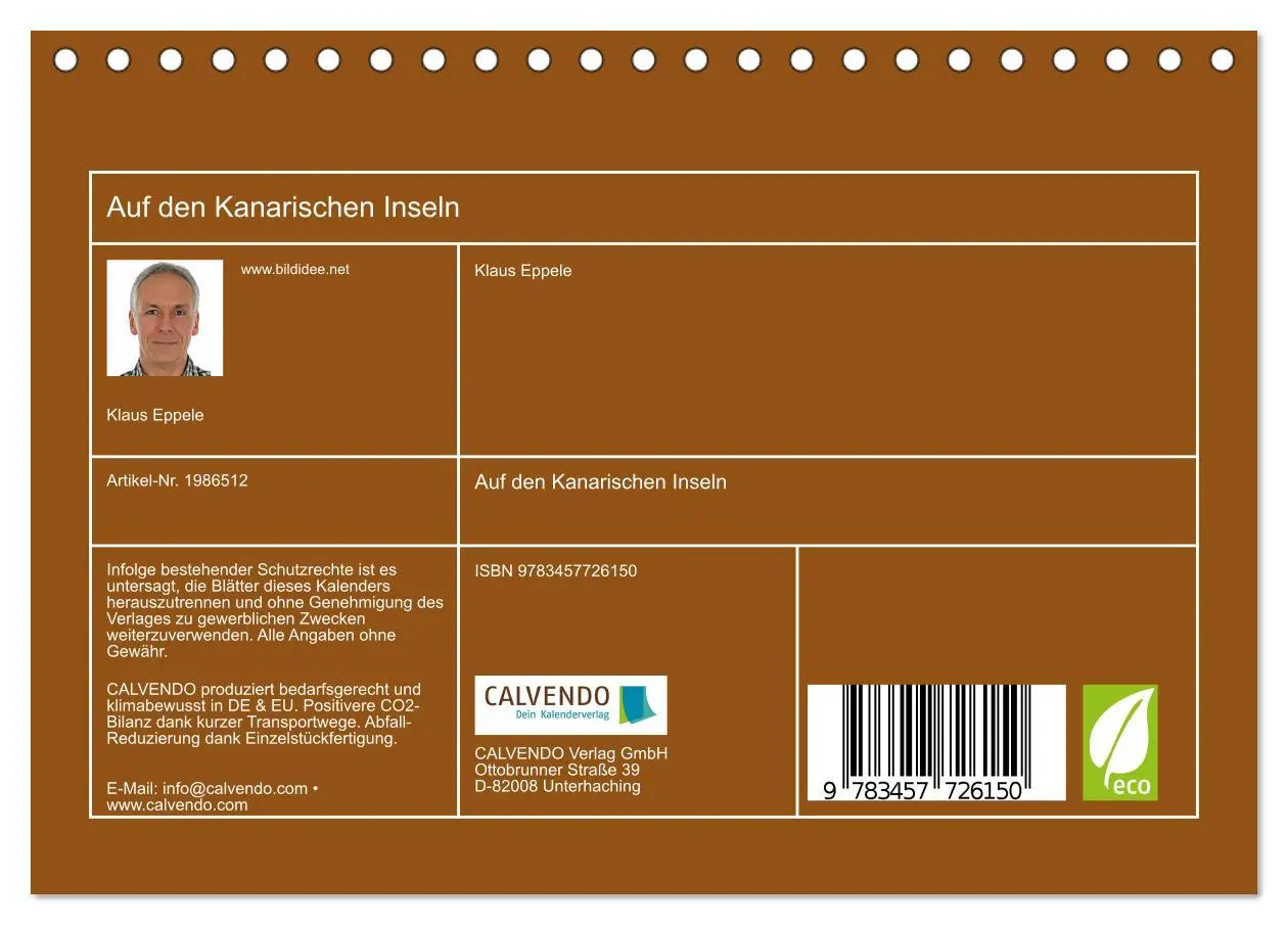 Bild: 9783457726150 | Auf den Kanarischen Inseln (Tischkalender 2026 DIN A5 quer),...