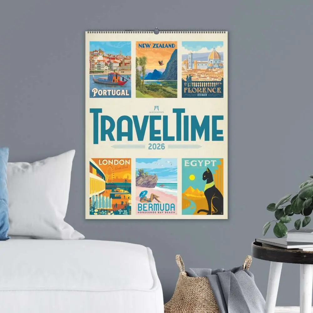 Bild: 9783838426150 | Travel Time Plakate-Kalender 2026 | Ackermann Kunstverlag GmbH | 14 S.
