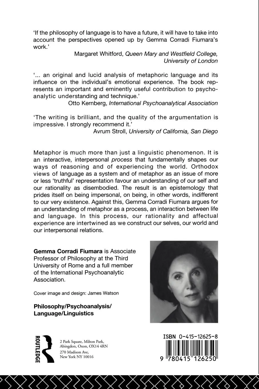Rückseite: 9780415126250 | The Metaphoric Process | Connections Between Language and Life | Buch