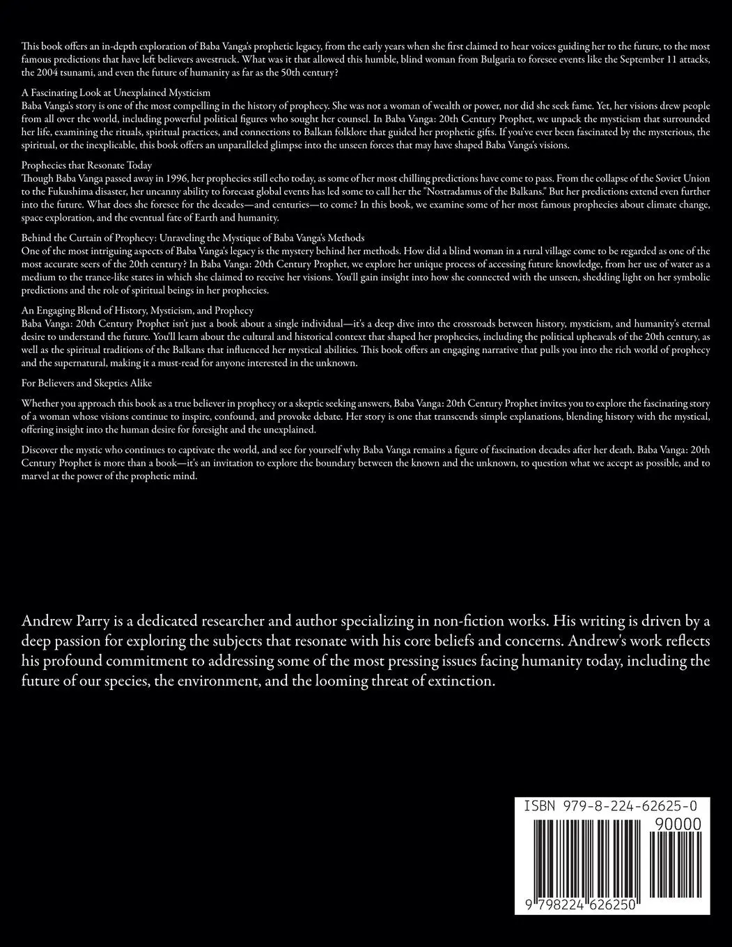 Rückseite: 9798224626250 | Baba Vanga | 20th Century Prophet | Andrew Parry | Taschenbuch | 2024