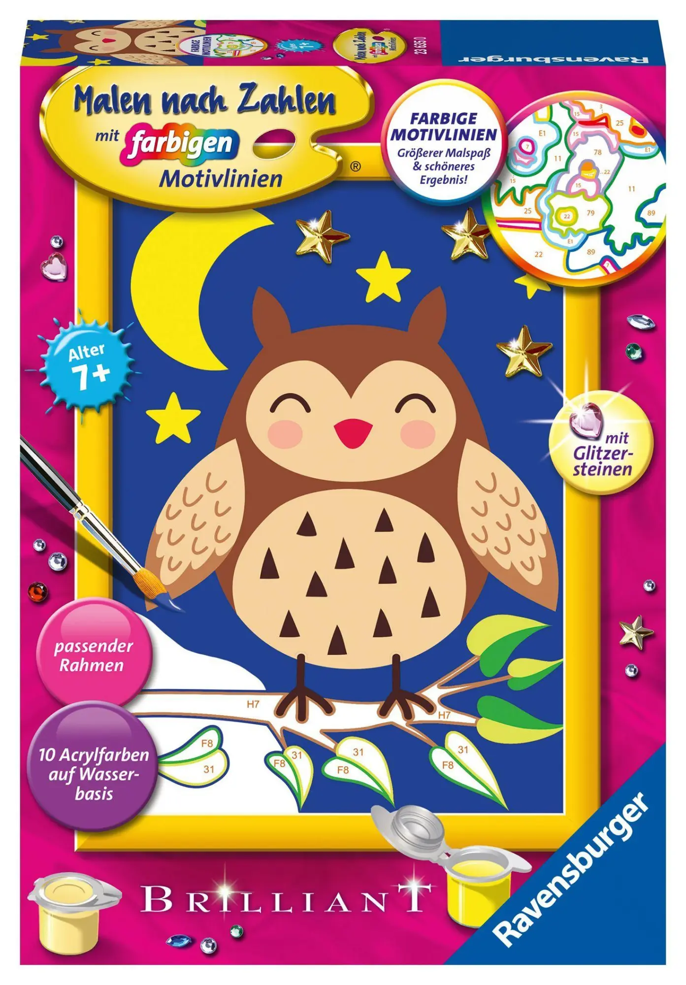 Cover: 4005556236350 | Ravensburger Malen nach Zahlen 23635 - Niedliche Eule - Kinder ab 7...
