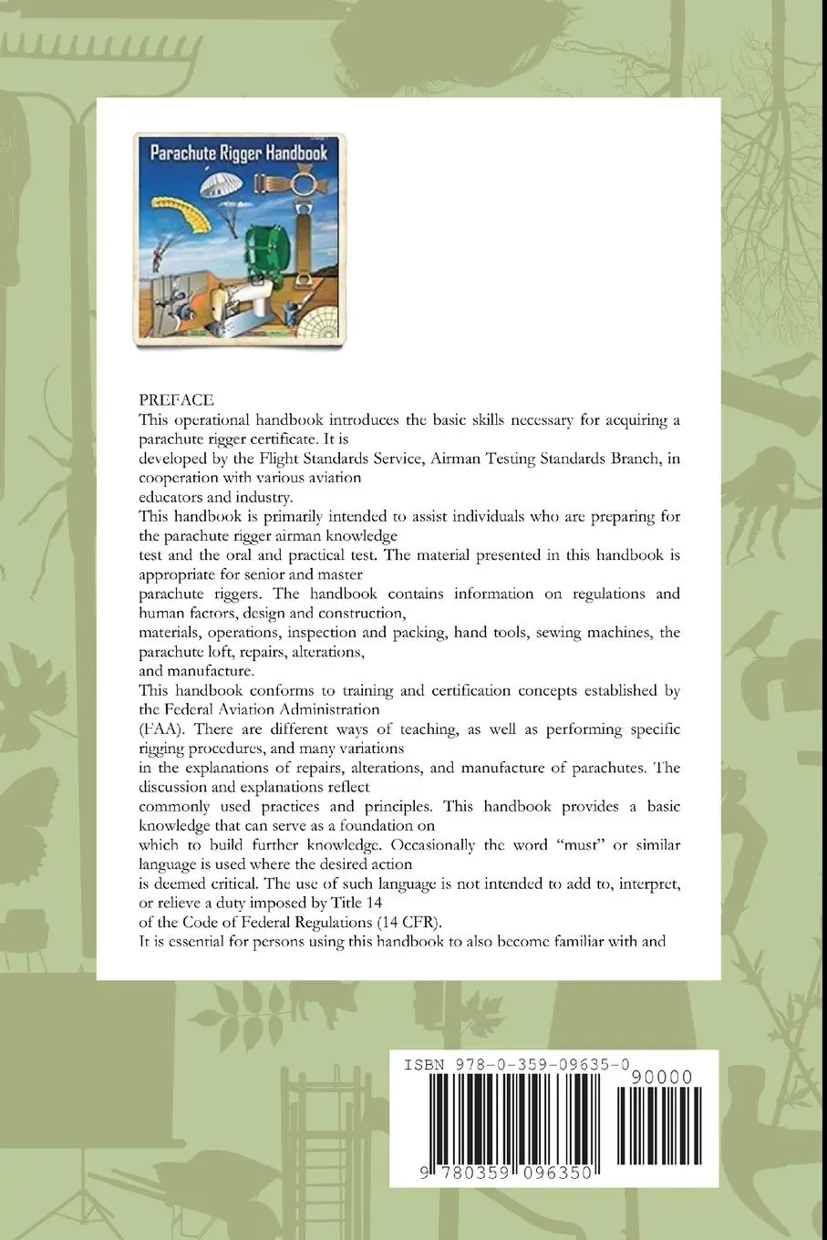 Rückseite: 9780359096350 | Parachute Rigger Handbook (Change 1) | Federal Aviation Administration