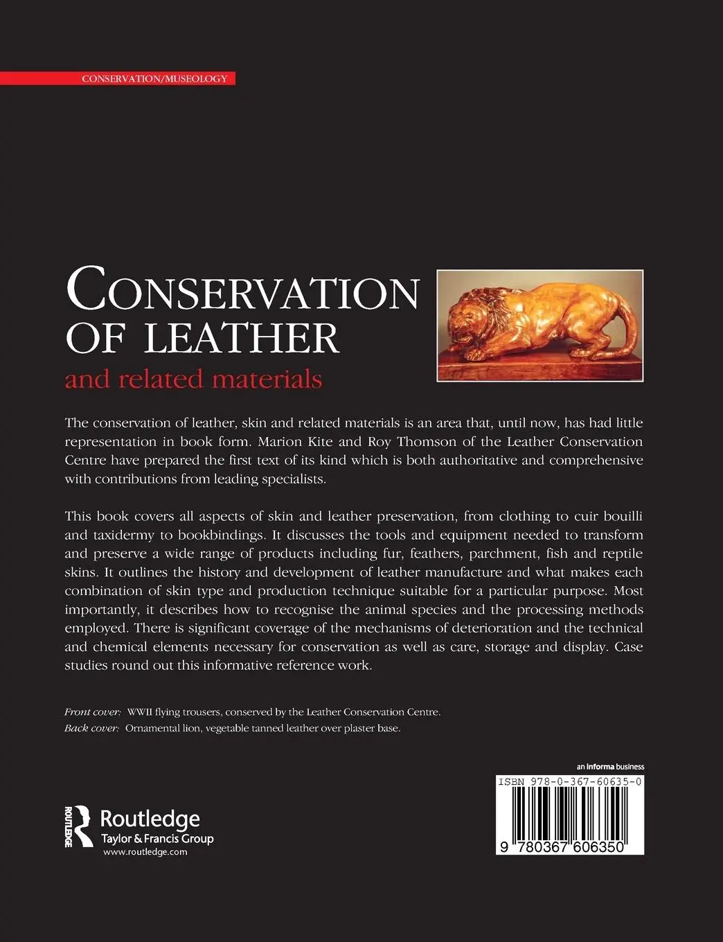 Rückseite: 9780367606350 | Conservation of Leather and Related Materials | Marion Kite (u. a.)