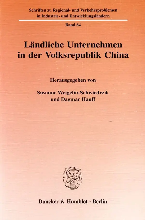Cover: 9783428096350 | Ländliche Unternehmen in der Volksrepublik China. | Hauff (u. a.)