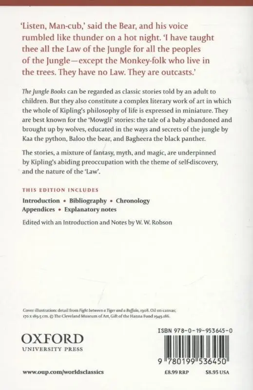 Rückseite: 9780199536450 | The Jungle Books | Rudyard Kipling | Taschenbuch | Englisch | 2008