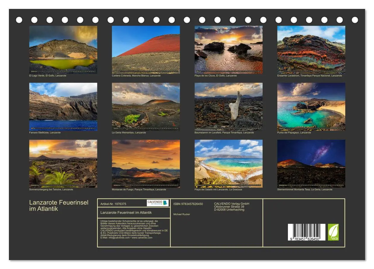 Bild: 9783457626450 | Lanzarote Feuerinsel im Atlantik (Tischkalender 2026 DIN A5 quer),...