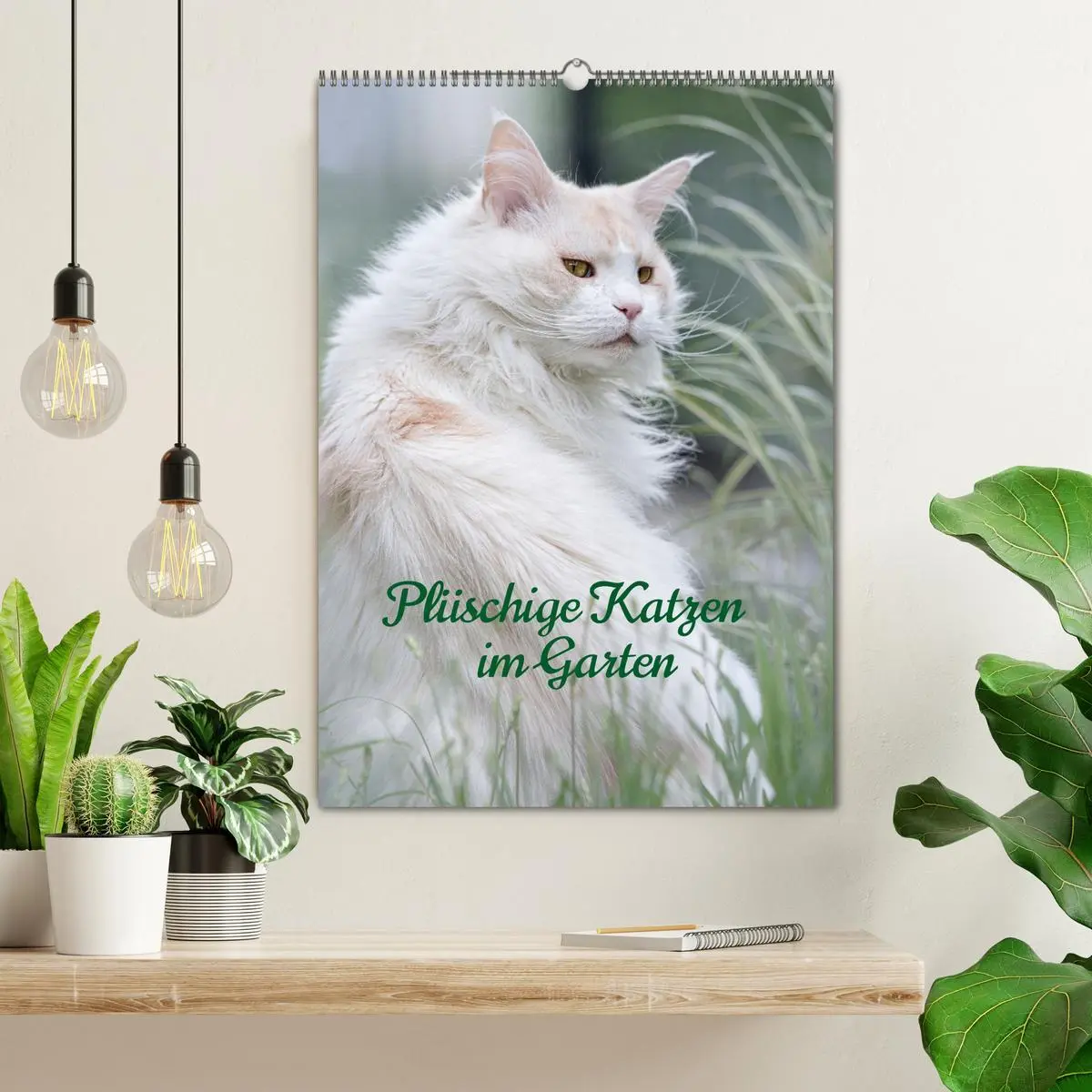 Bild: 9783516336450 | Plüschige Katzen im Garten (Wandkalender 2026 DIN A2 hoch),...