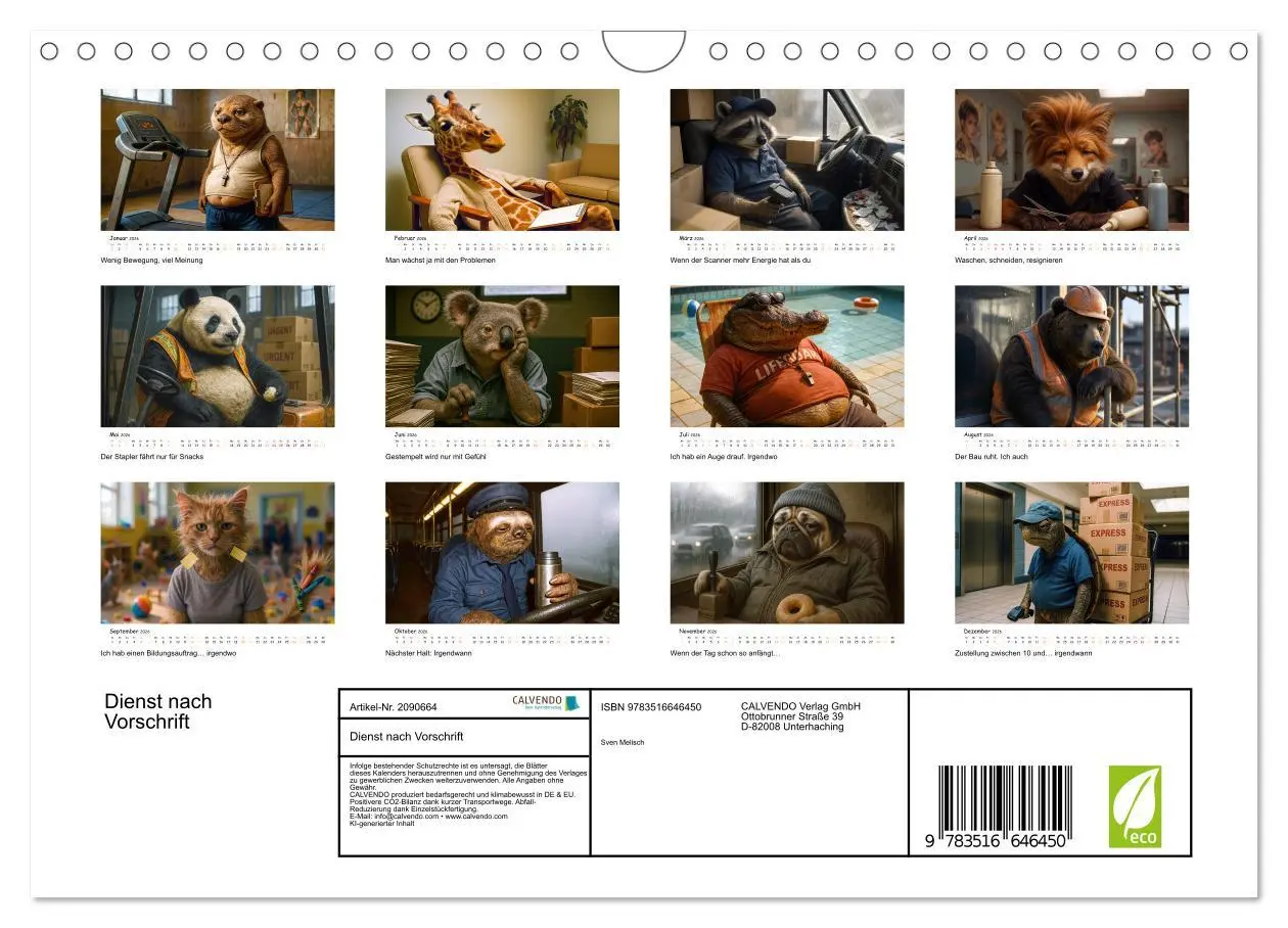 Bild: 9783516646450 | Dienst nach Vorschrift (Wandkalender 2026 DIN A4 quer), CALVENDO...